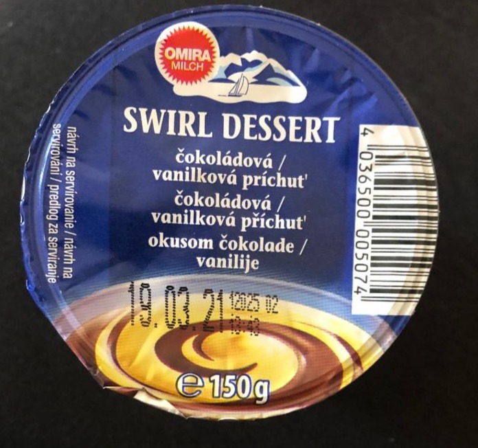 Fotografie - Swirl dessert Čokoládová - vanilková príchuť Omira