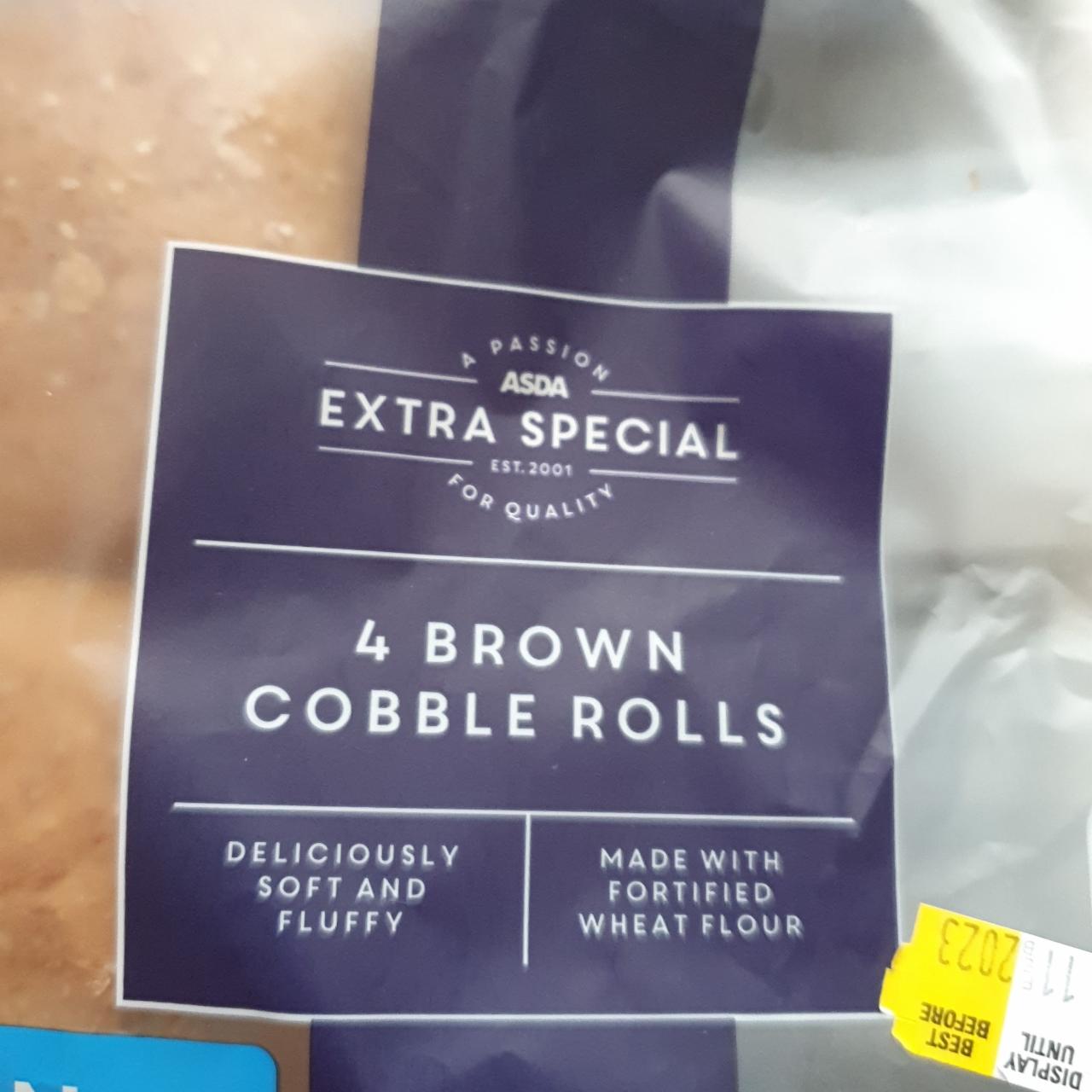 Fotografie - 4 Brown Cobble Rolls Asda