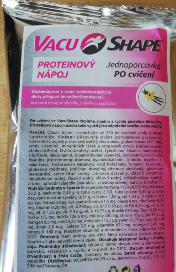 Fotografie - Vacu shape proteinovy nápoj 