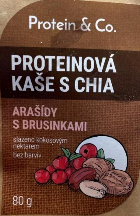 Fotografie - Proteinová kaše s chia Arašídy s brusinkami Protein & Co.