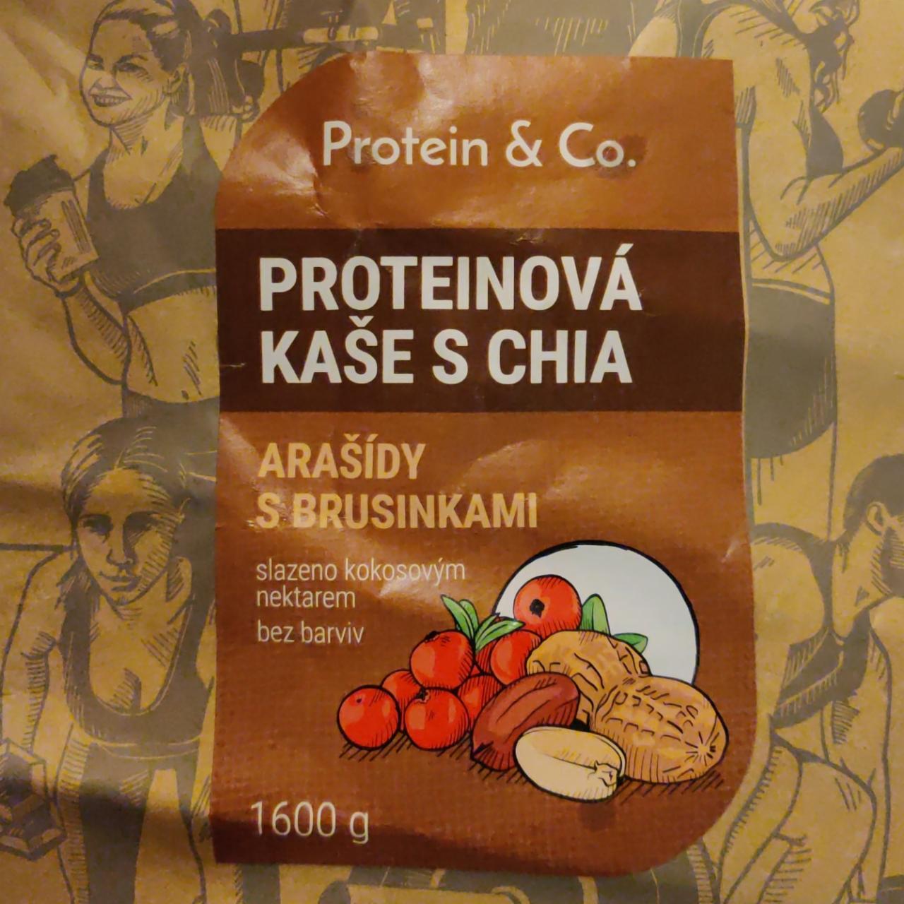 Fotografie - Proteinová kaše s chia Arašídy s brusinkami Protein & Co.