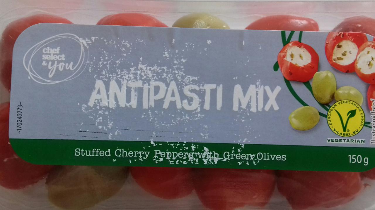 with pappers nutričné cherry Antipasti Chef kalórie, olives Stuffed kJ select - green Mix hodnoty a