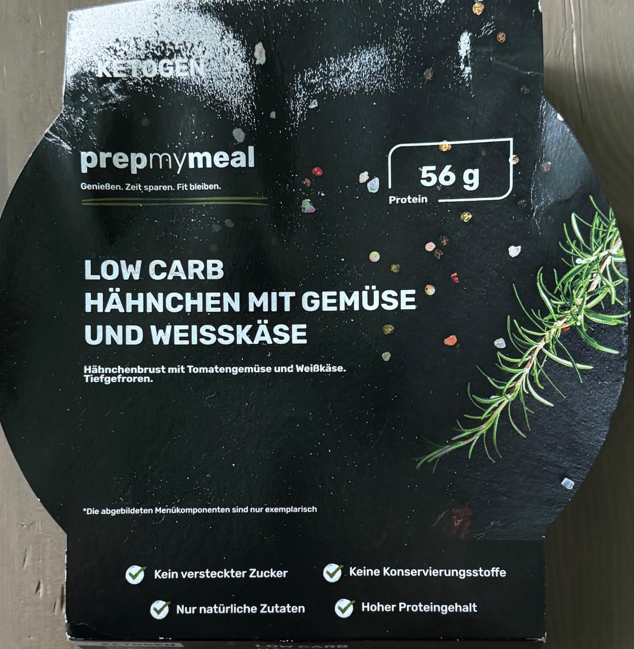 Fotografie - Low Carb Hähnchen mit Gemüse und Weisskäse PrepMyMeal