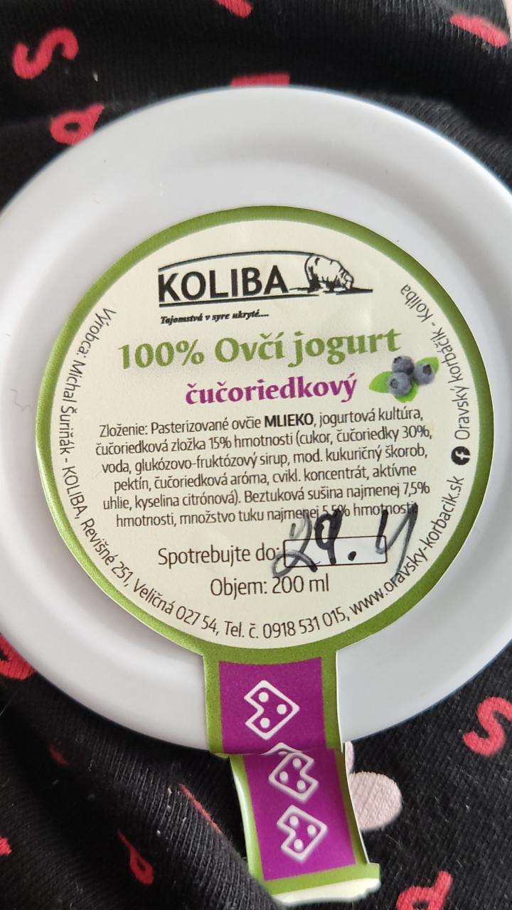 Fotografie - 100% Ovčí jogurt čučoriedkový Koliba