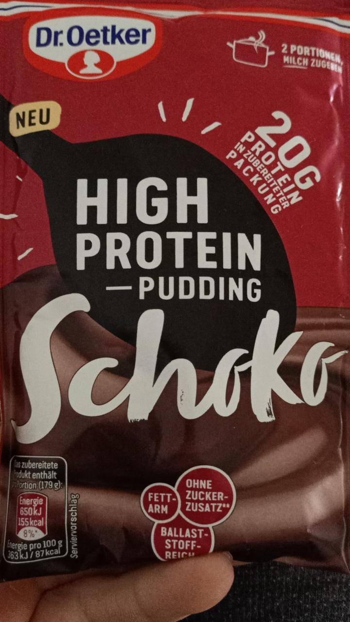 Fotografie - High protein pudding Schoko Dr.Oetker 20g protein
