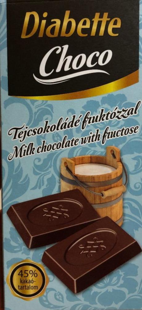 Fotografie - Diabette Choco Milk chocolate with fructose