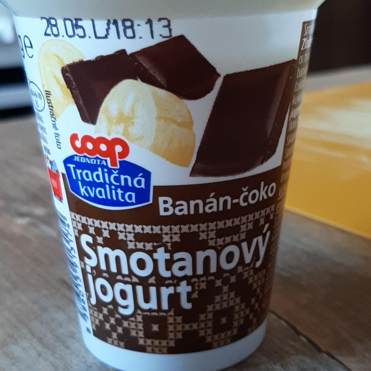 Fotografie - Smotanový jogurt Banán-čoko Coop Tradičná kvalita