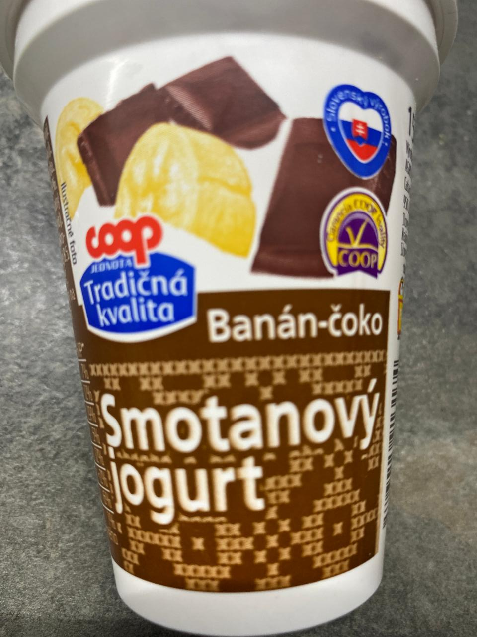 Fotografie - Smotanový jogurt Banán-čoko Coop Tradičná kvalita