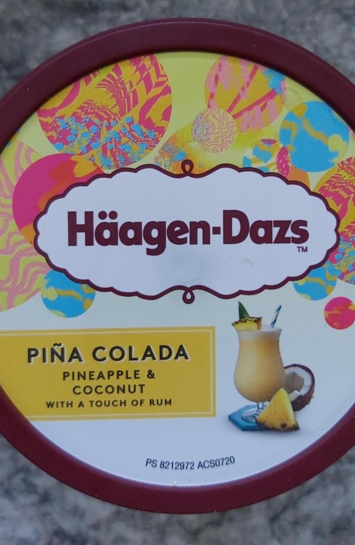 Fotografie - Pina Colada Pineapple & Coconut with a Touch of Rum Häagen-Dazs