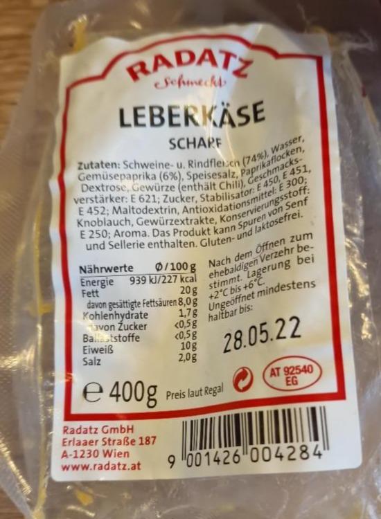 Fotografie - Leberkäse scharf Radatz