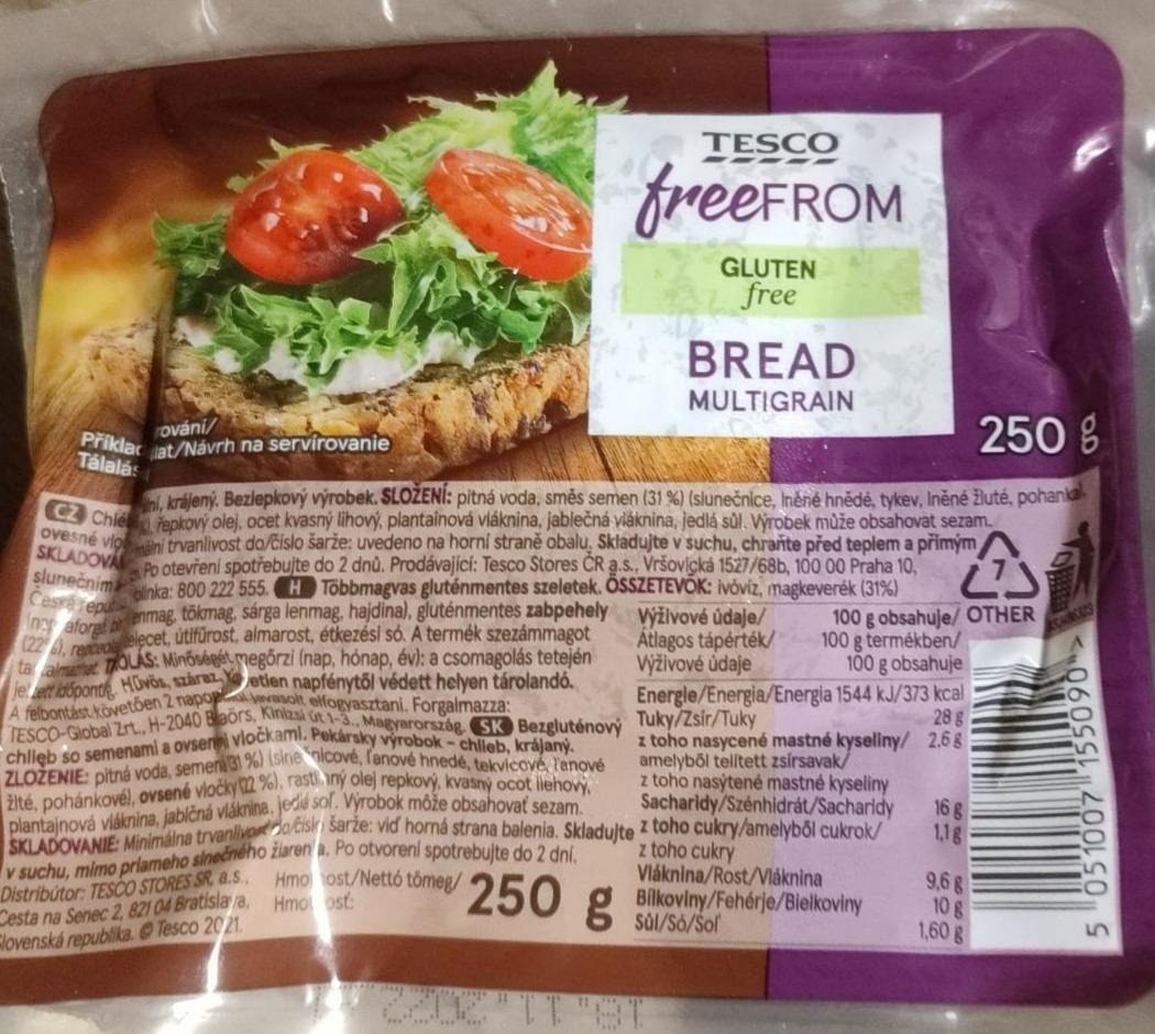 Fotografie - Tesco free from gluten free Bread multigrain 