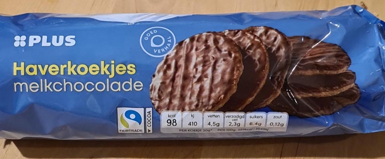 Fotografie - Haverkoekjes melkchocolade Plus