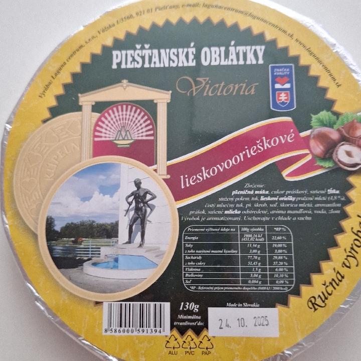 Fotografie - Piešťanské oblátky lieskovoorieškové Victoria
