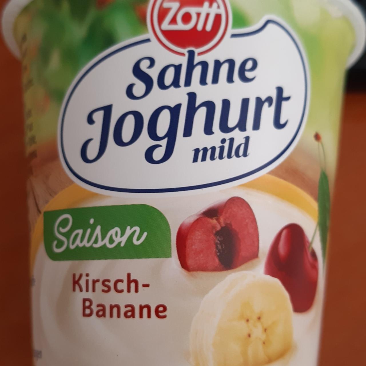 Fotografie - Sahne Jogurt mild Saison Kirsch-Banane