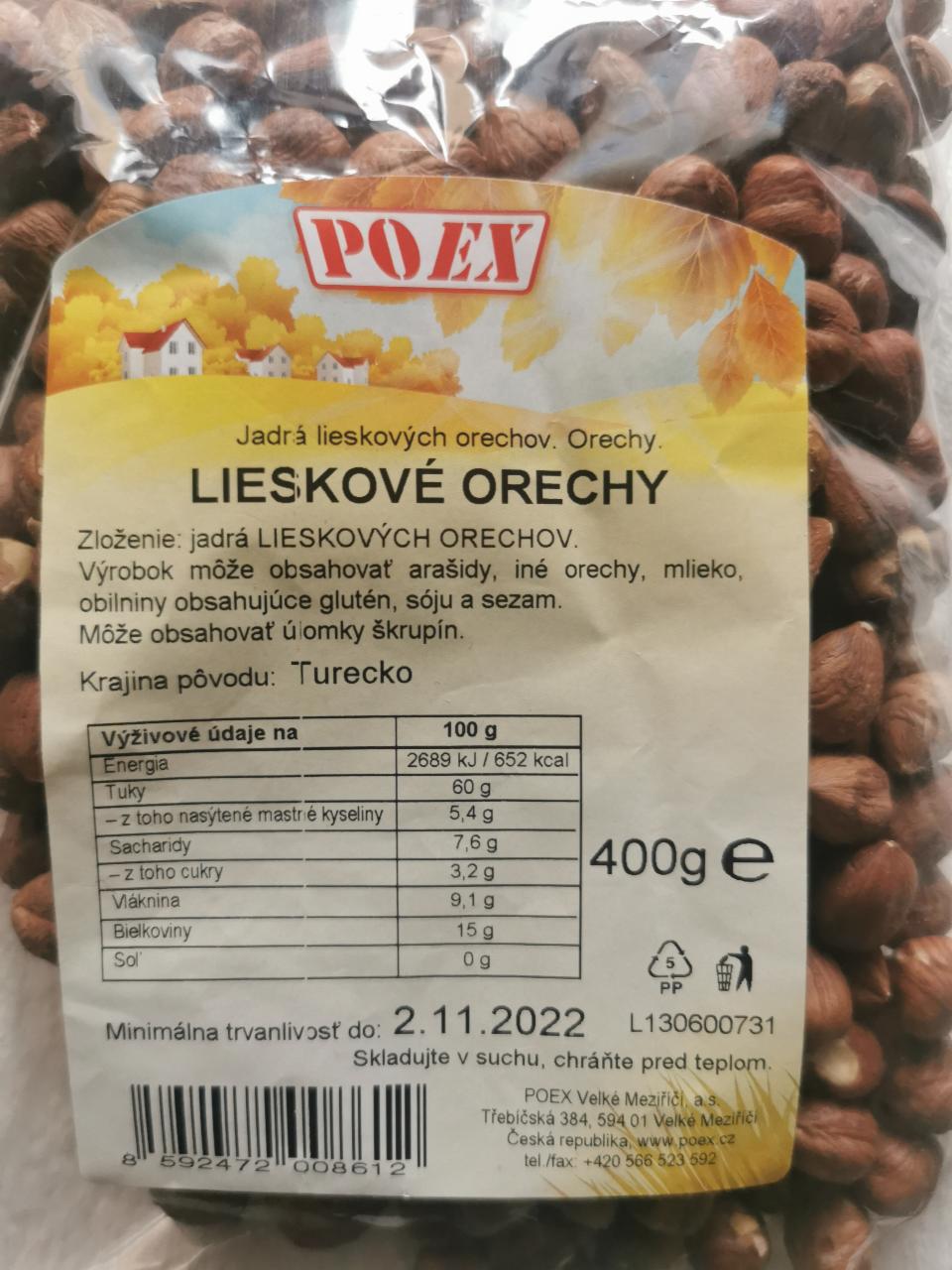 Fotografie - Poex Lieskové orechy jadrá