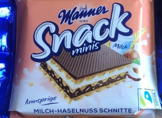 Fotografie - Snack minis milch-haselnuss schnitte Manner