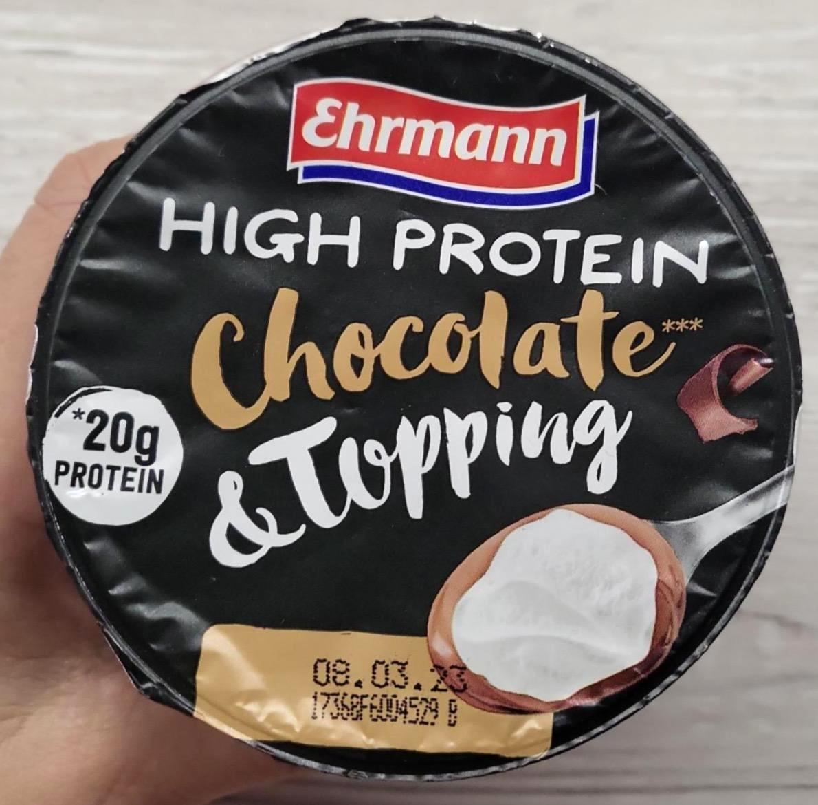 Fotografie - High protein Chocolate & Topping Ehrmann