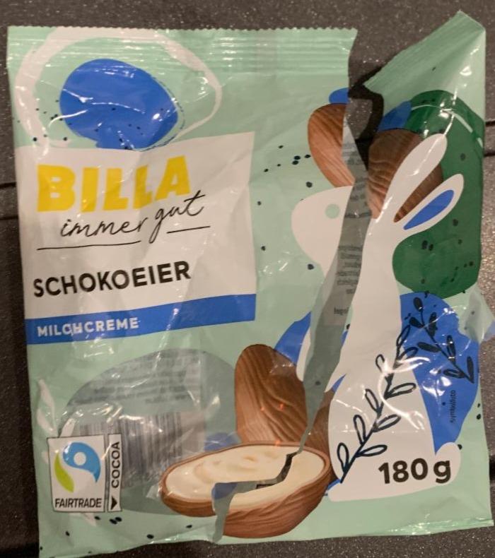 Fotografie - Schokoeier Milchcreme Billa