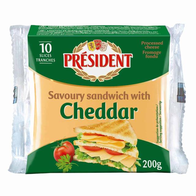Fotografie - Savoury sandwich with Cheddar Président