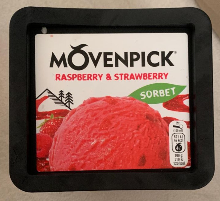 Fotografie - Movenpick raspberry a strawberry sorbet