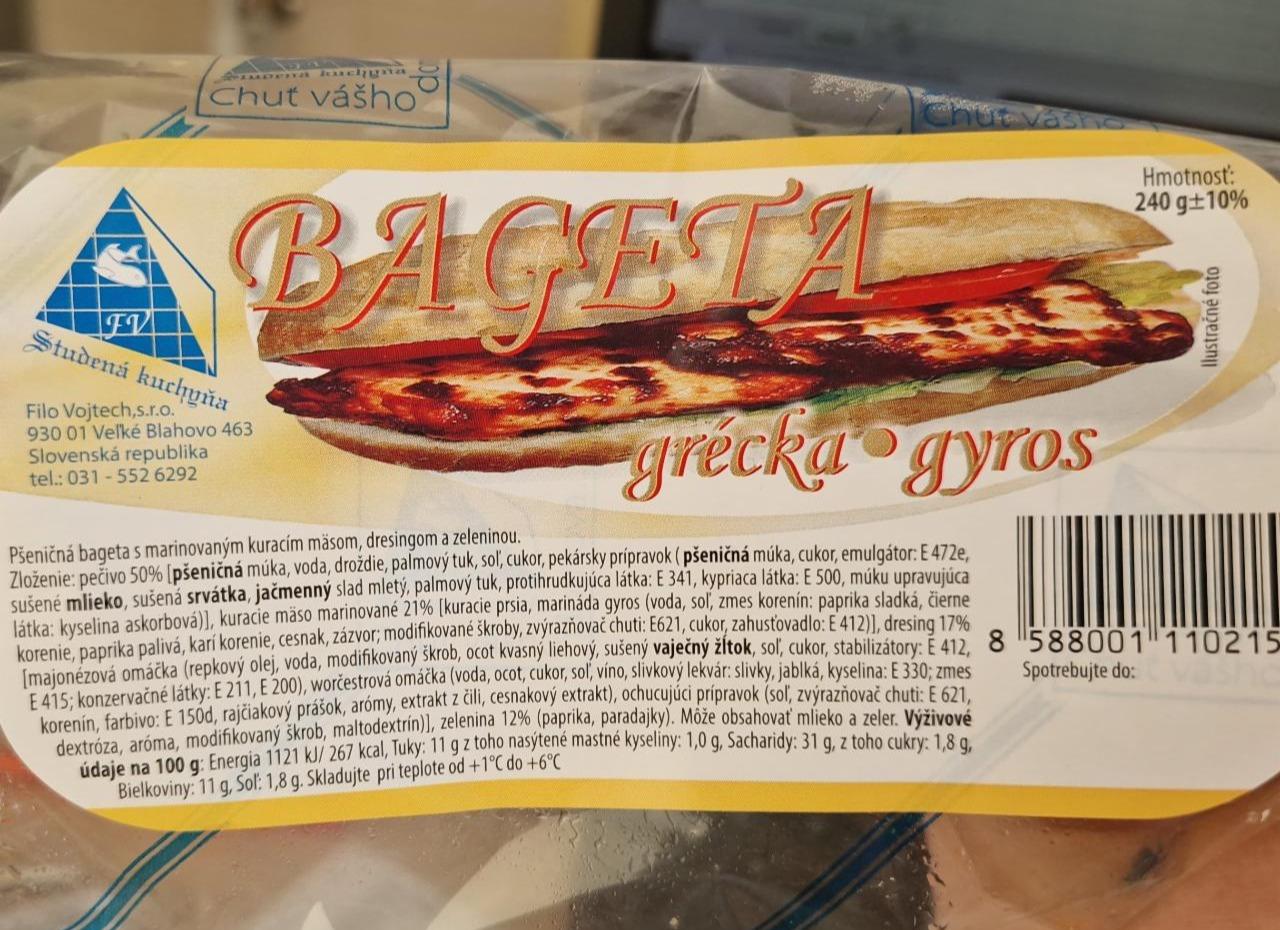 Fotografie - Bageta grécka gyros Filo Vojtech