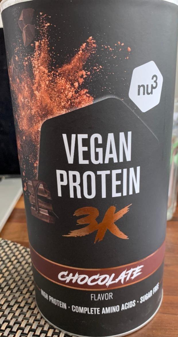 Fotografie - Vegan Protein 3K Chocolate Nu3