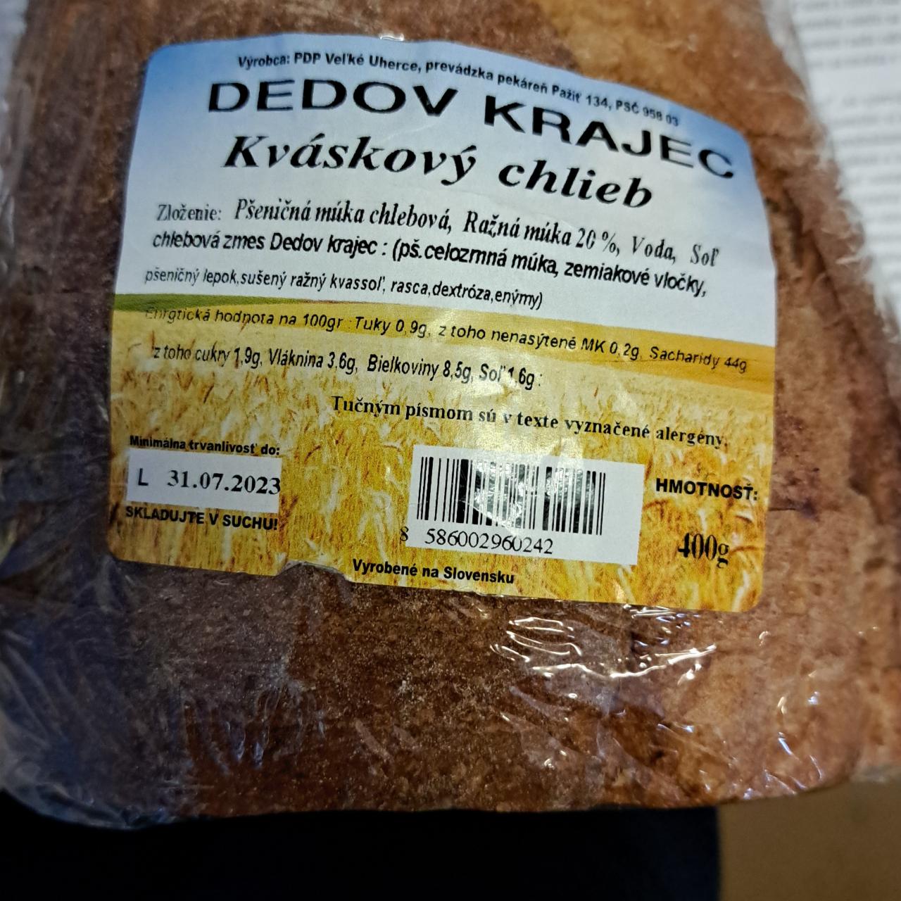 Fotografie - Dedov krajec Kváskový chlieb PDP Veľké Uherce