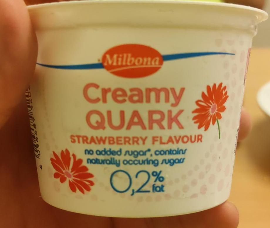 Fotografie - Creamy quark Strawberry Milbona