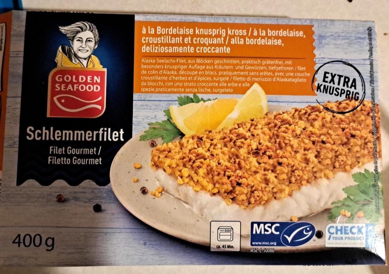 Fotografie - Schlemmerfilet á la Bordelaise knusprig kross Golden seafood