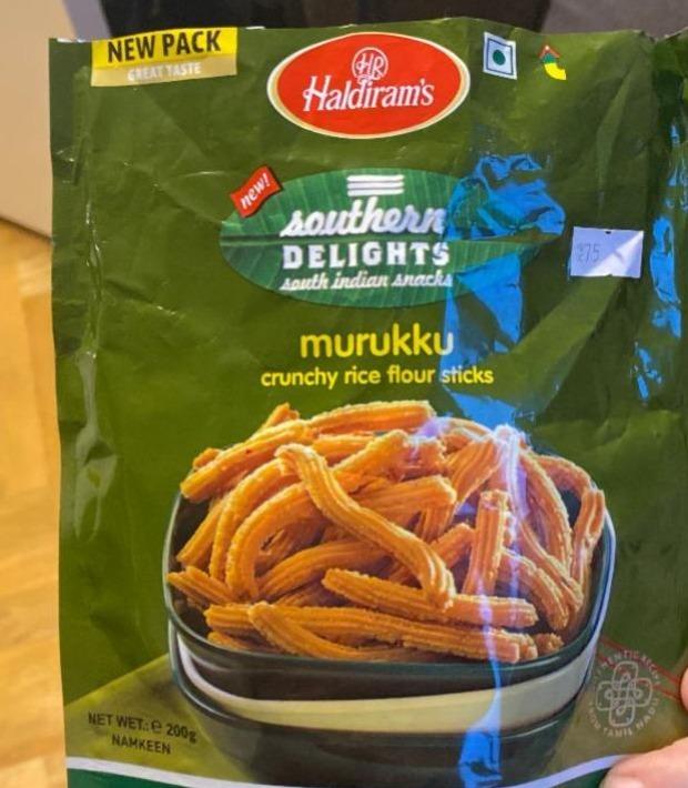 Fotografie - Murukku crunchy rice flour sticks Haldiram's