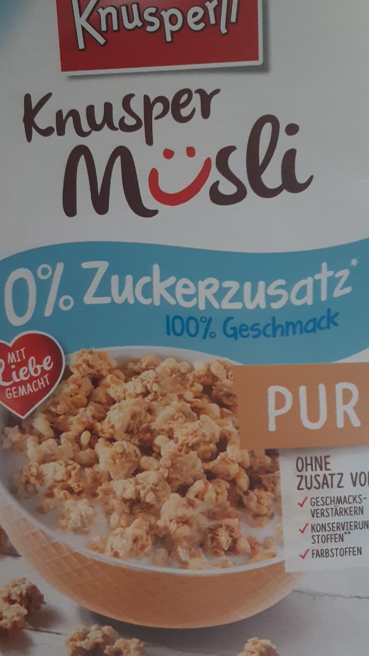 Fotografie - Knusper Müsli Pur 0% Zuckerzusatz Knusperli