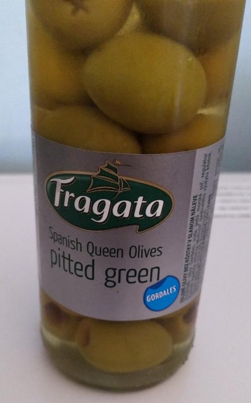 Fotografie - zelené olivy bez kôstky v slanom náleve Fragata