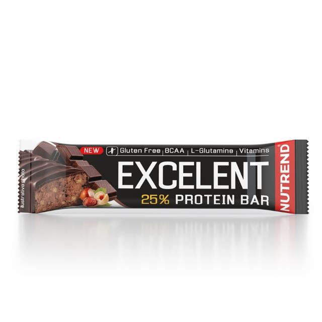 Fotografie - Excelent 25% protein bar chocolate with nuts Nutrend