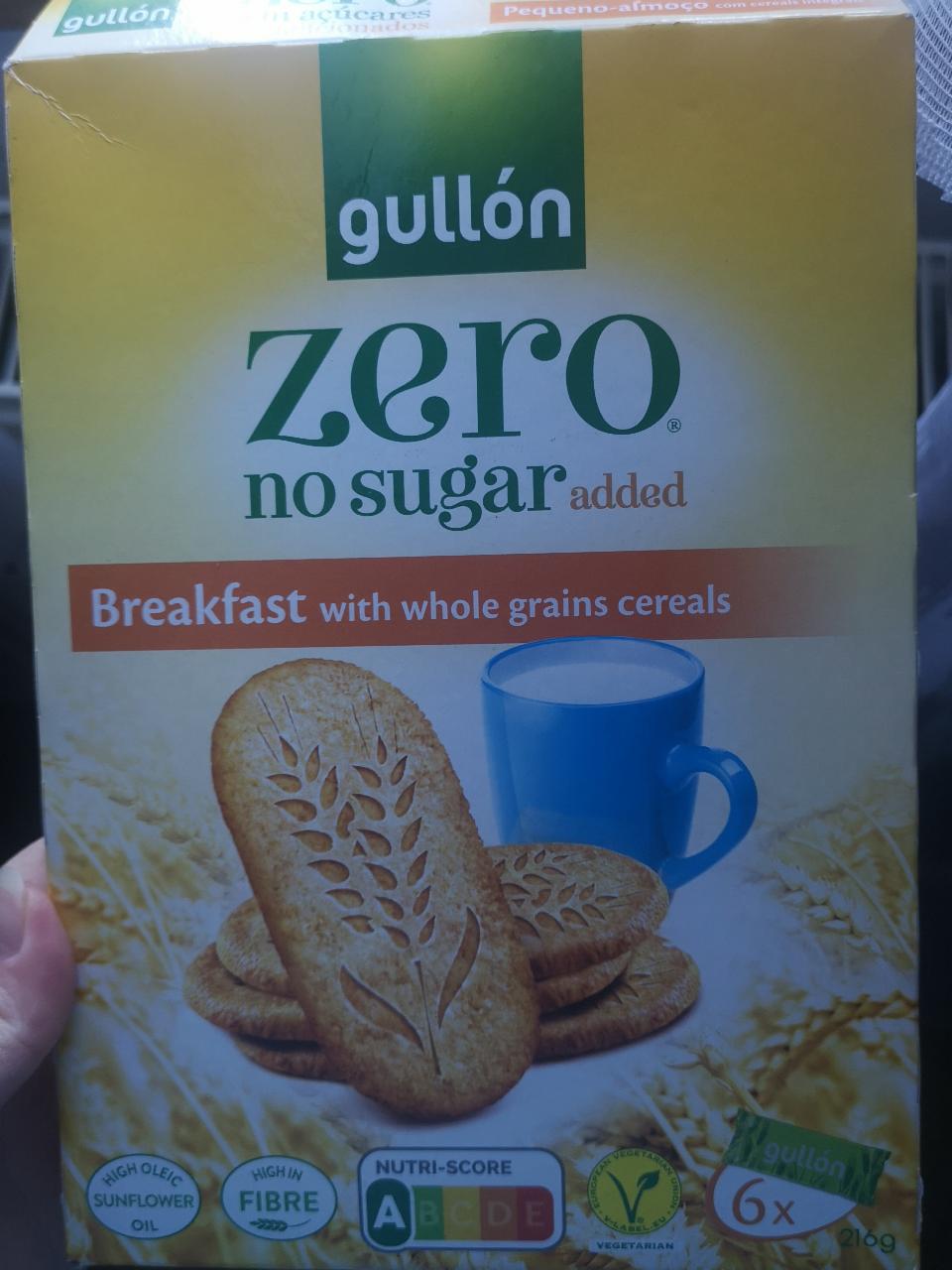 Fotografie - Breakfast with whole grains cereals Zero no sugar added Gullon