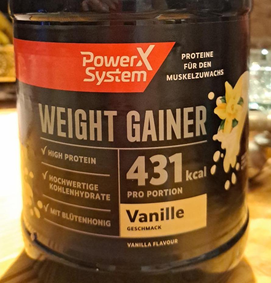 Fotografie - Weight Gainer Vanille geschmack Power X System
