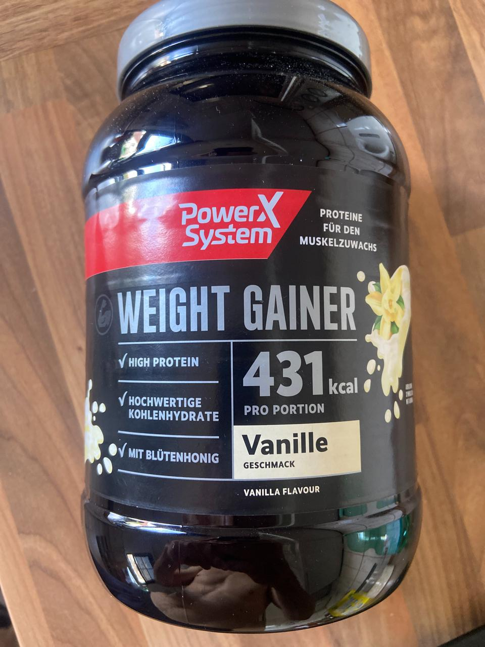 Fotografie - Weight Gainer Vanille geschmack Power X System