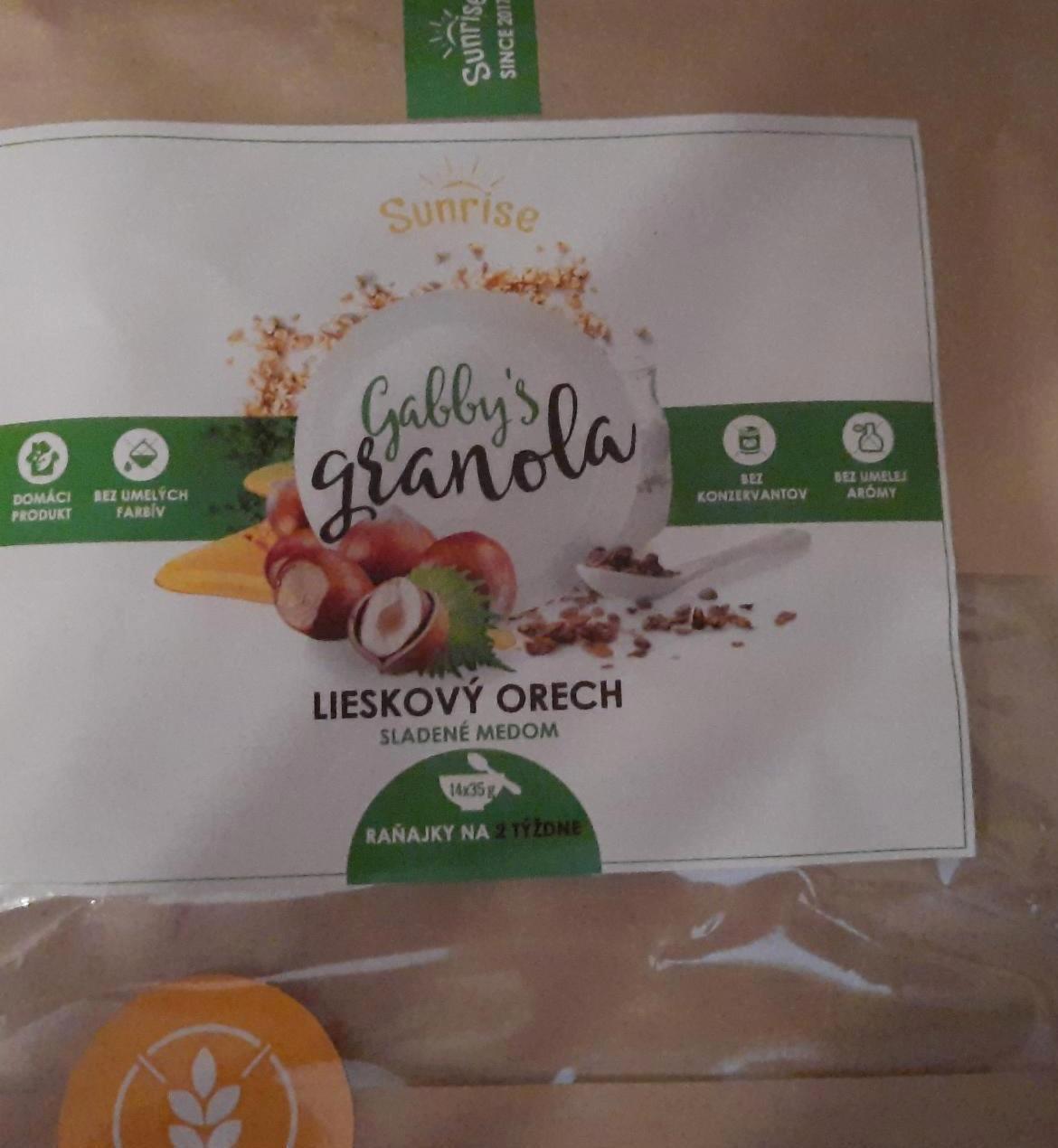 Fotografie - Gabby's granola Lieskový orech Sunrise