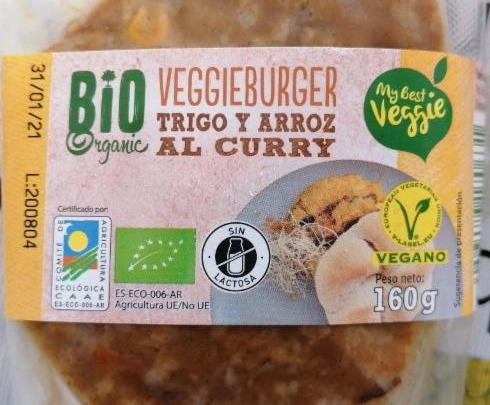Fotografie - BIO Organic Veggieburger trigo y arroz al curry