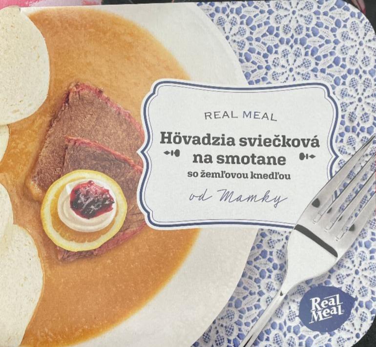 Fotografie - Hovädzia sviečková na smotane so žemľovou knedľou Real Meal