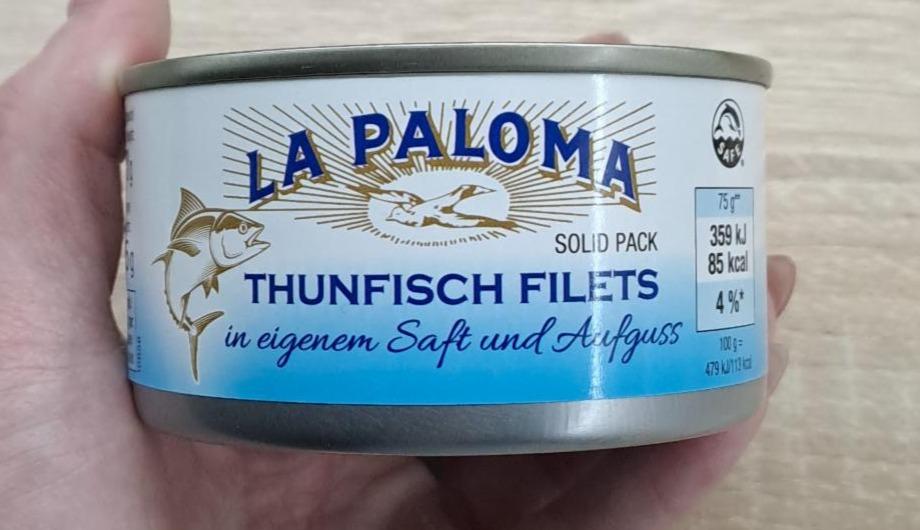 Fotografie - Thunfisch Filets in eigenem Saft und Aufguss La Paloma