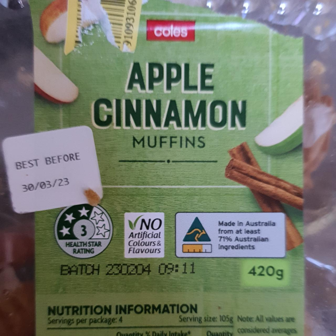 Fotografie - Apple Cinnamon Muffins Coles