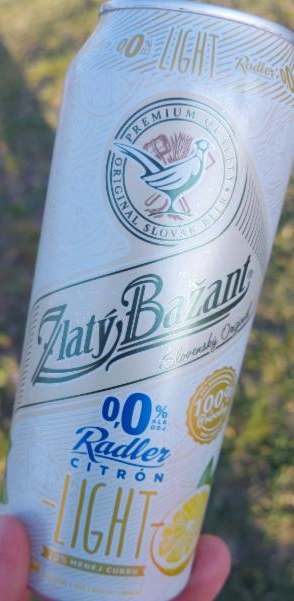 Fotografie - Zlatý Bažant Radler 0,0% Citrón Light