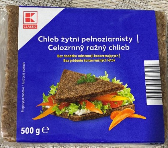 Fotografie - Celozrnný ražný chlieb K-Classic Kaufland