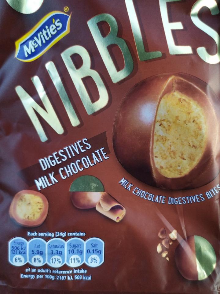 Fotografie - Nibbles digestive milk chocolate 