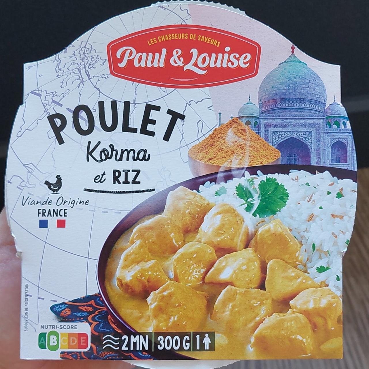 Fotografie - Poulet Korma et Riz Paul & Louise