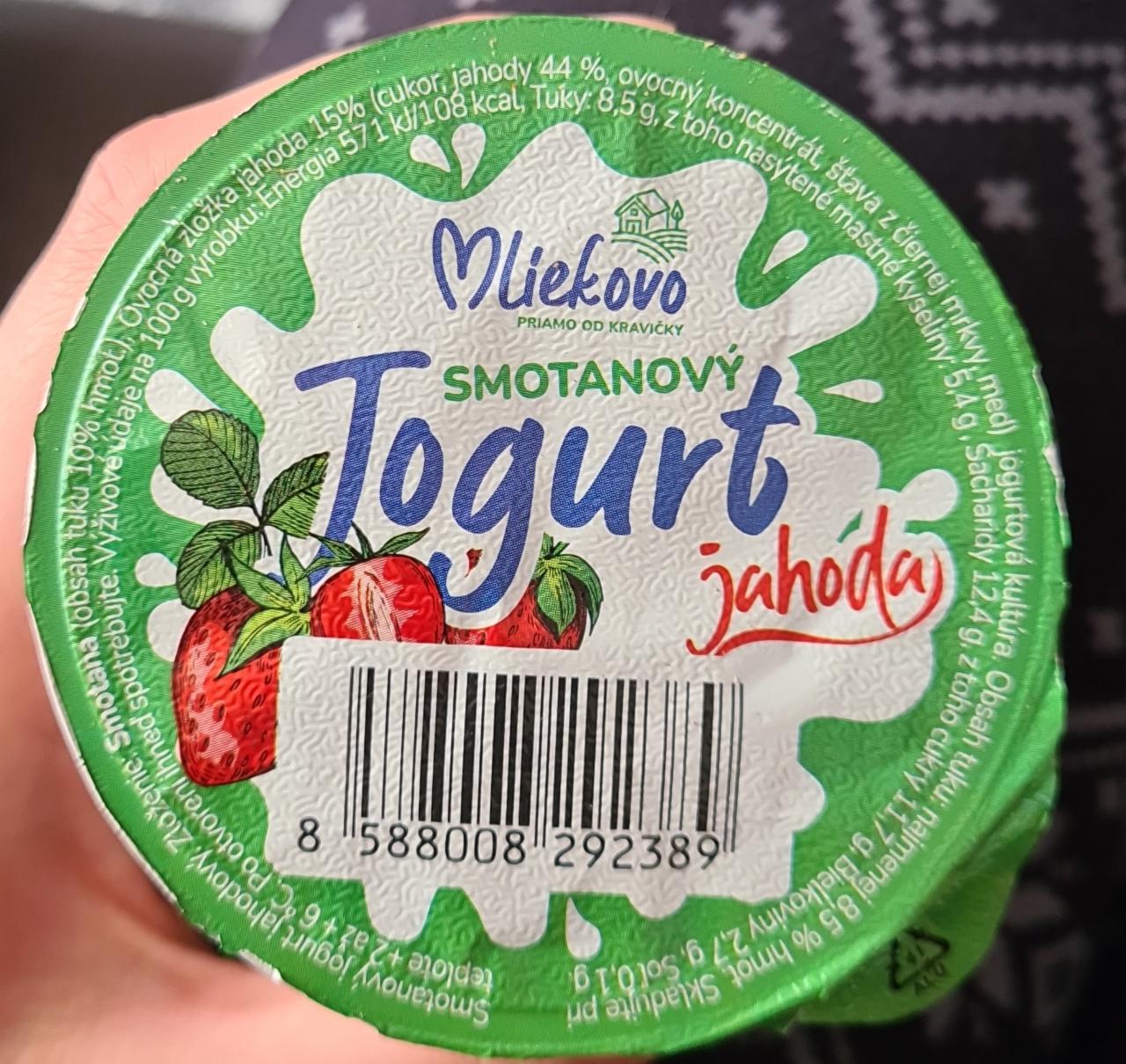 Fotografie - Smotanový jogurt jahoda Mliekovo