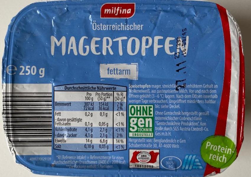 Fotografie - Österreichischer Magertopfen fettarm Milfina