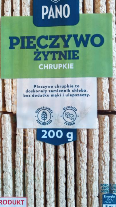 Fotografie - Pieczywo żytnie chrupkie Pano