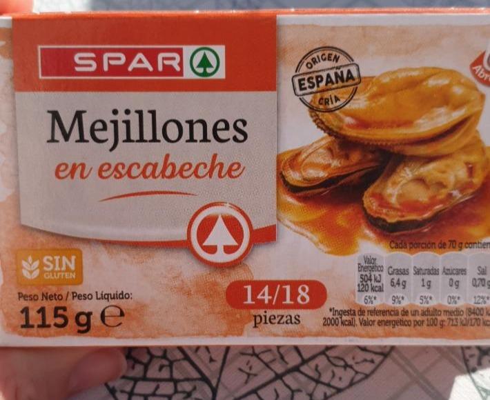 Fotografie - Mejillones en escabeche Spar