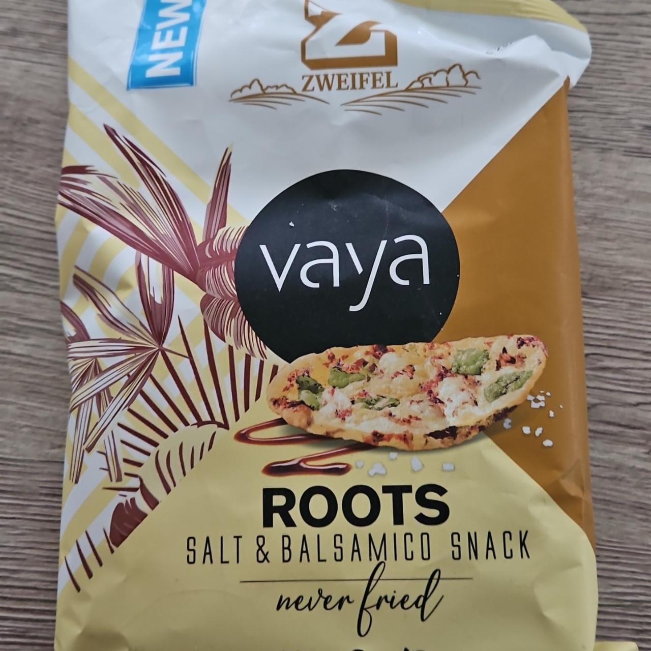 Fotografie - Vaya Roots Salt & Balsamico snack Zweifel